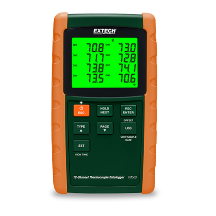 Termómetro de 12 canales Extech TM500
