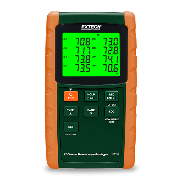 Termómetro de 12 canales Extech TM500