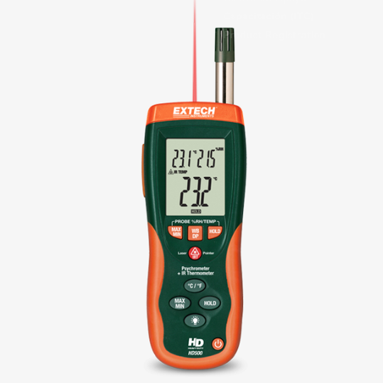 Extech HD500 Psicrómetro Termómetro Infrarrojo