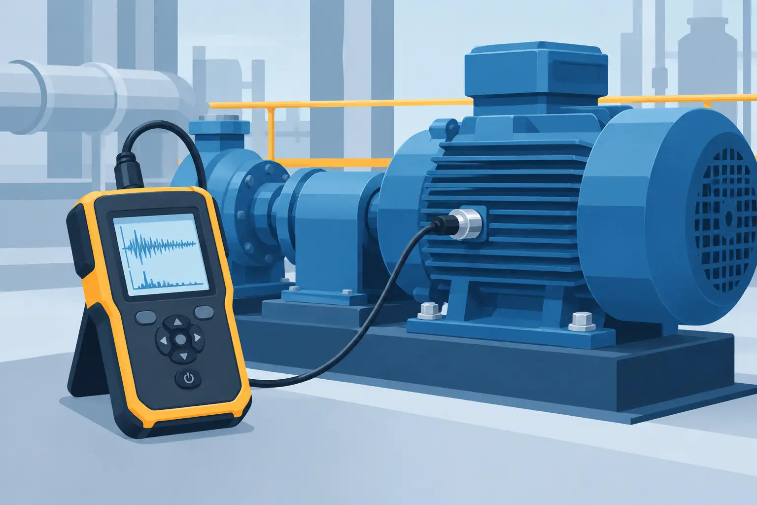Medidor de vibración industrial para mantenimiento