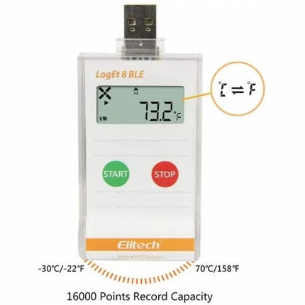 Datalogger de Temperatura Bluetooth Elitech LogEt 8
