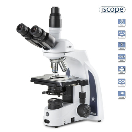 Euromex iScope Series Trinocular Compound Microscope with Plan IOS Objectives