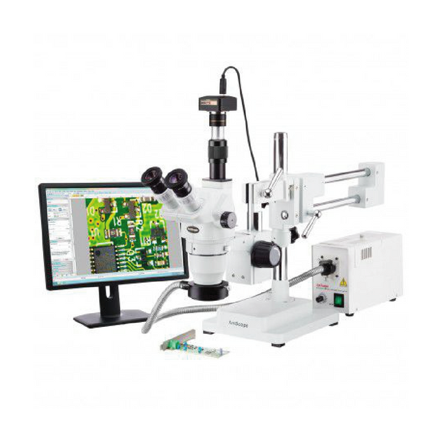 Microscopio de Zoom Estéreo Amscope 2X-225X