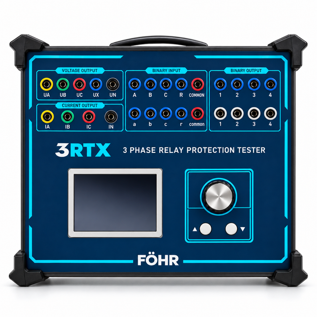 FÖHR 3RTX Probador de Protección de Relés Trifásicos, Equipo de Prueba de Relés de Inyección Secundaria