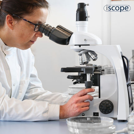 Euromex iScope Series Trinocular Compound Microscope with Plan IOS Objectives