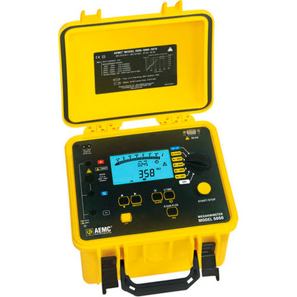 AEMC 5050 - Medidor de Resistencia de Aislamiento (megóhmetro) de 5000 V digital/analógico