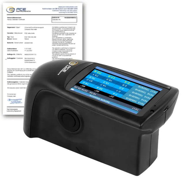 Brillómetro PCE-PGM 100-ICA incl. certificado de calibración ISO