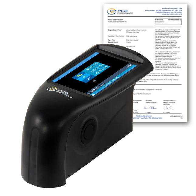 Brillómetro PCE-GM 60Plus-ICA incl. certificado de calibración ISO