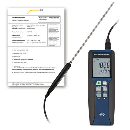 Termómetro PCE-HPT 1-ICA incl. certificado de calibración ISO