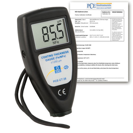 Espesímetro PCE-CT 28-ICA incl. certificado de calibración ISO