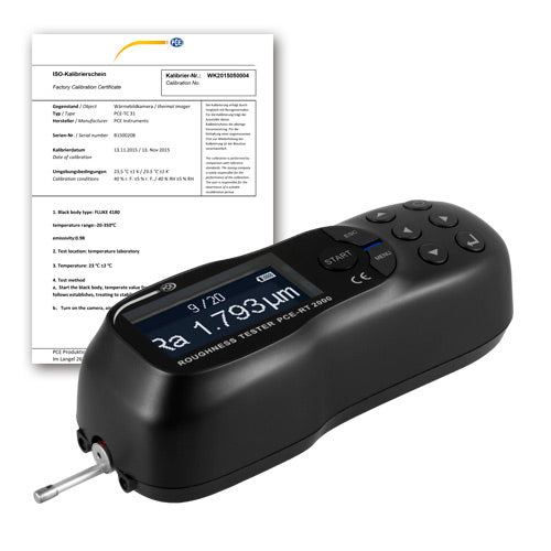 Rugosímetro PCE-RT 2000-ICA incl. certificado de calibración ISO