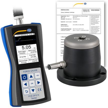 Torquímetro PCE-DFG N 10TW-ICA incl. certificado de calibración ISO