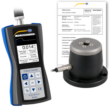 Torquímetro PCE-DFG N 5TW-ICA incl. certificado de calibración ISO
