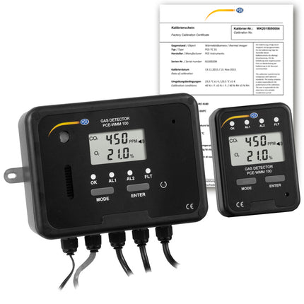 Medidor de CO2 PCE-WMM 100-ICA incl. certificado de calibración ISO