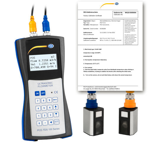 Caudalímetro PCE-TDS 100HS-ICA incl. certificado de calibración ISO