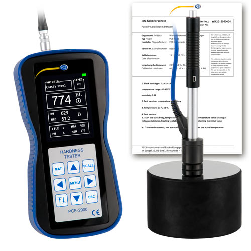 Durómetro PCE-2900-ICA incl. certificado de calibración ISO