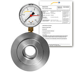 Dinamómetro hidráulico PCE-HFG 25K-ICA incl. certificado de calibración ISO