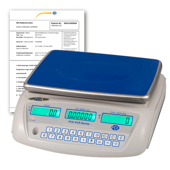 Balanza para inventario PCE-PCS 6-ICA incl. certificado de calibración ISO