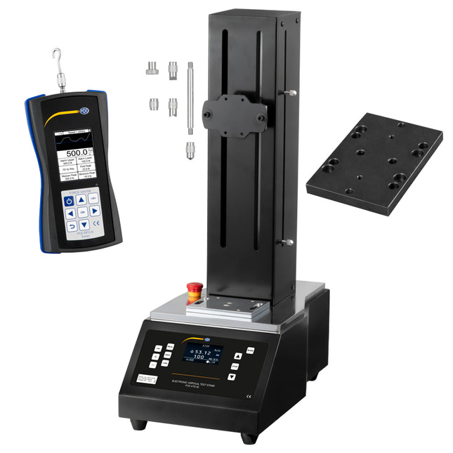 Dinamómetro PCE-VTS 50-DFG N 500-KIT incl. máquina de ensayo