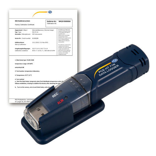 Termohigrómetro PCE-HT 71N-ICA incl. certificado calibración ISO