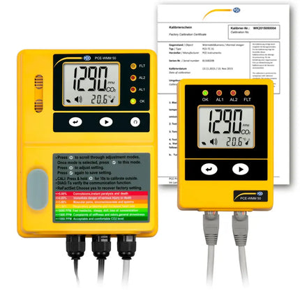 Medidor de CO2 PCE-WMM 50-ICA incl. certificado de calibración ISO