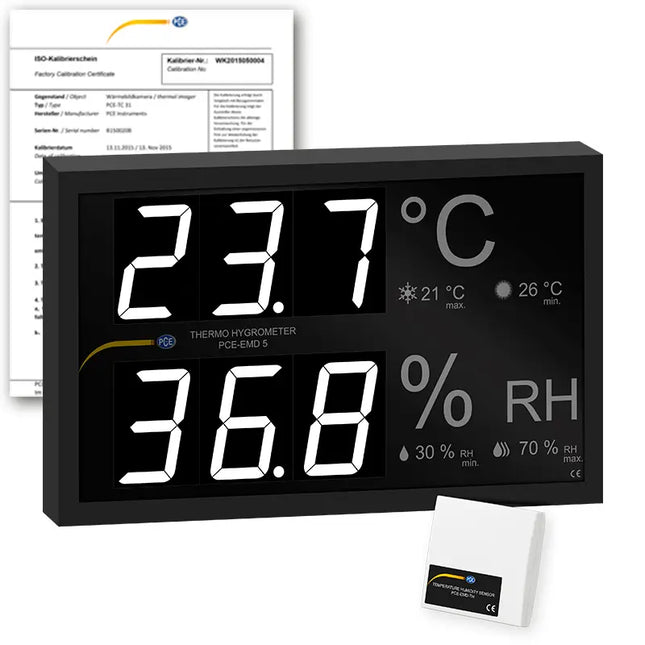 Indicador de gran formato PCE-EMD 5-ICA incl. certificado calibración ISO