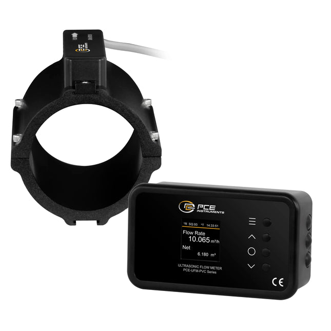 Caudalímetro ultrasónico de instalación fija PCE-UFM 65PVC
