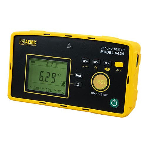 AEMC 6422 - Medidor portátil digital de resistencia a tierra de 2 y 3 puntos con de cables de 45 m