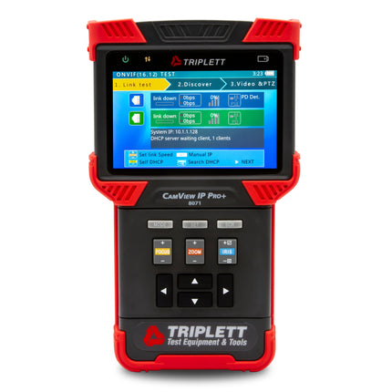 Comprobador de cámaras IP, AHD, TVI y CVI CamView IP Pro+ 8071