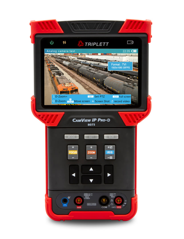 Comprobador de cámaras IP, AHD, TVI y CVI CamView IP Pro-D 8073