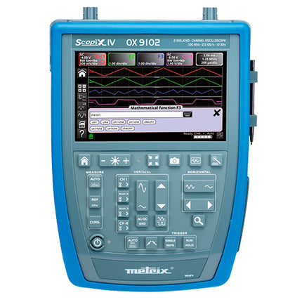 AEMC OX 9102 IV - Osciloscopio Portátil con 100 MHz de ancho de banda y 2 canales aislados