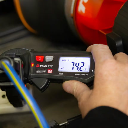 Mini pinza amperimétrica de CA de 300 A de verdadero valor eficaz con certificado de trazabilidad según NIST