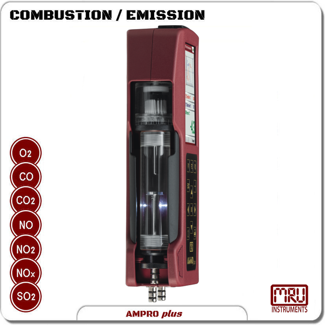 ANALIZADOR DE COMBUSTION MRU, 420082-02 AMPRO PLUS(O2,CO)