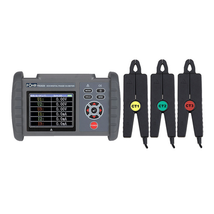 MULTIAMPERIMETRO DE TRES FASES FÖHR FR2020 AC 600V 20A /600V 1000A V Calibracion PJLA/ISO Disponible