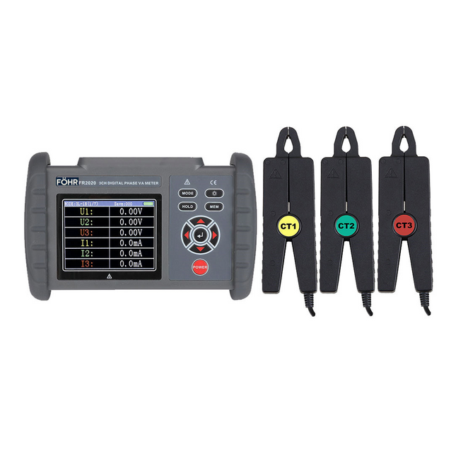 MULTIAMPERIMETRO DE TRES FASES FÖHR FR2020 AC 600V 20A /600V 1000A V Calibracion PJLA/ISO Disponible