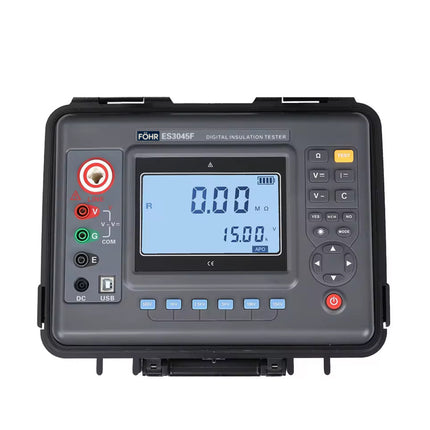 Medidor de Aislamiento FÖHR ES3045 5 KV/10k/V15kV Megometro Digital-Calibracion PJLA/ISO disponible