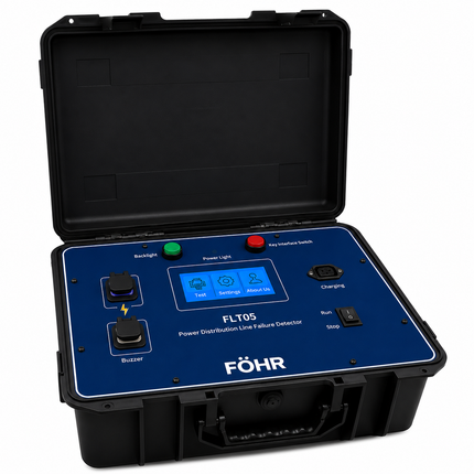 FÖHR FLT05 Detector de fallas de puesta a tierra de redes de alta tensión, buscador de fallas de líneas de distribución, comprobador de fallas de puesta a tierra de líneas