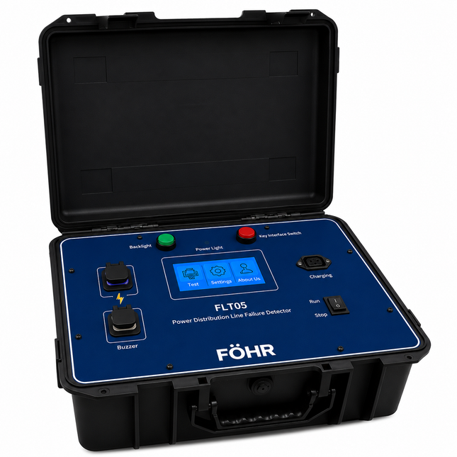 FÖHR FLT05 Detector de fallas de puesta a tierra de redes de alta tensión, buscador de fallas de líneas de distribución, comprobador de fallas de puesta a tierra de líneas