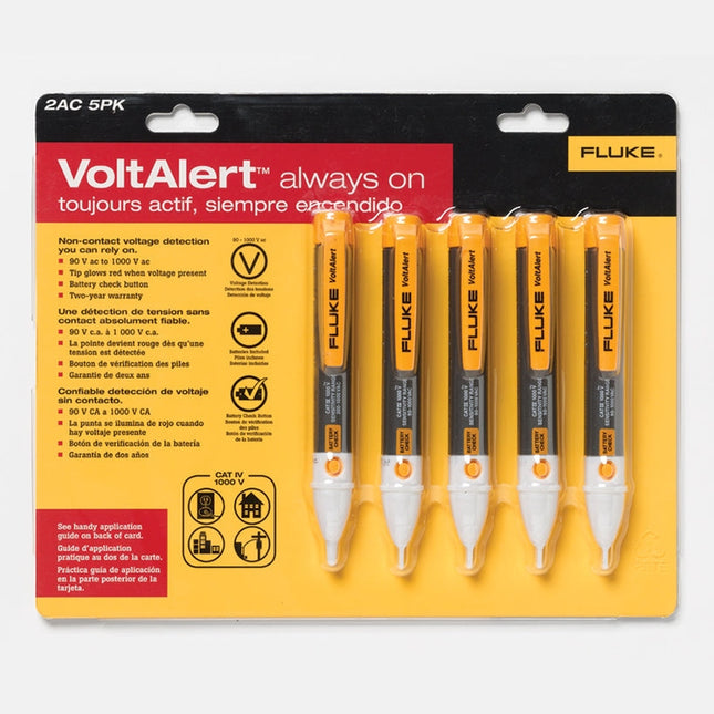 Fluke FLK2AC-5PK - Paquete con 5 detectores de voltaje