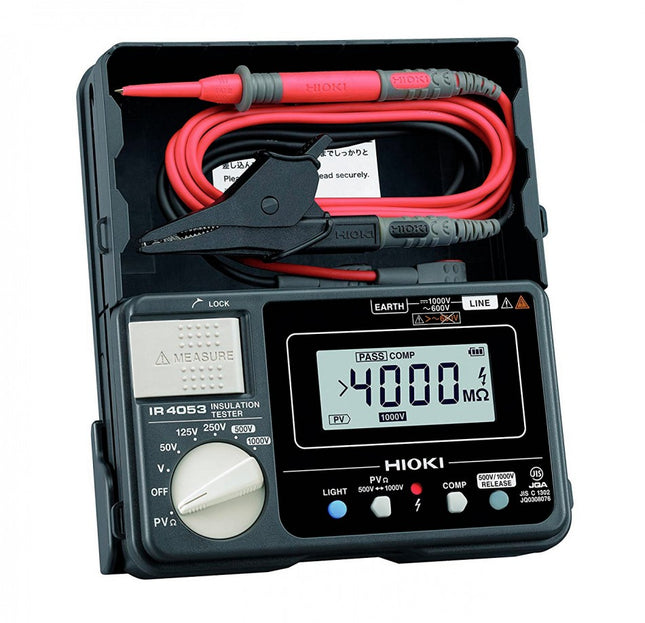 Hioki IR4053-10 - Medidor de Aislamiento para sistemas de generación fotovoltaica 4,000 MΩ DC