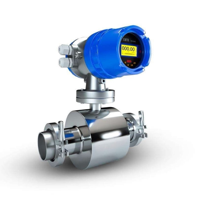 NESS Medidor de flujo electromagnético sanitario de grado alimenticio, DN40,  1.5 pulgadas, triple abrazadera.