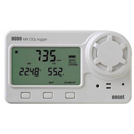 Registrador de temperatura humedad y CO2 con Bluetooth, 0 a 5000 ppm, Onset, HOBO MX1102A