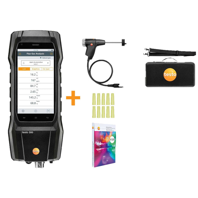 Testo 300 Smoke Edition Combustion Analyzer Kit