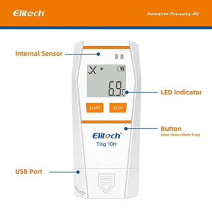 Datalogger Temperatura y Humedad Elitech Tlog10H