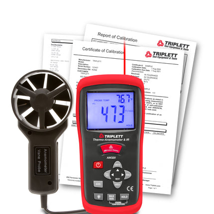 Termoanemómetro + IR con certificado de trazabilidad al NIST