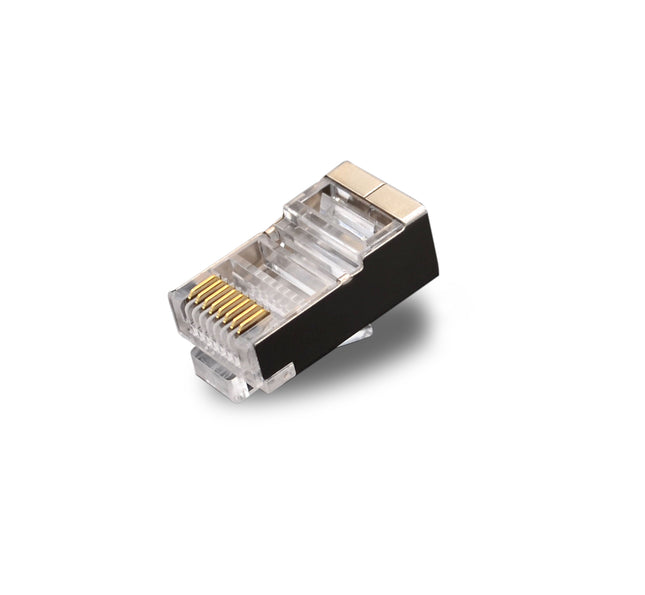 Conector modular CAT5 blindado de alto rendimiento (macho, paquete de 100)