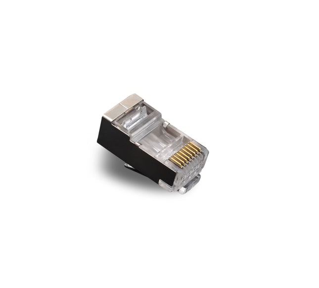 Conector modular CAT6 blindado de alto rendimiento (macho, paquete de 100)