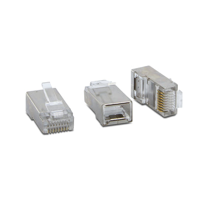 Conector modular de paso RJ45 blindado CAT6, paquete de 50