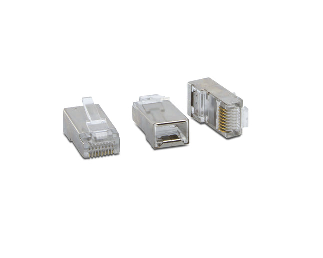 Conector modular de paso RJ45 blindado CAT6, paquete de 50