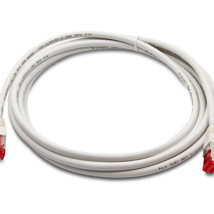 Cable de conexión Cat 6A 10 GBPS de grado profesional, SSTP 26 AWG, 10 pies, blanco